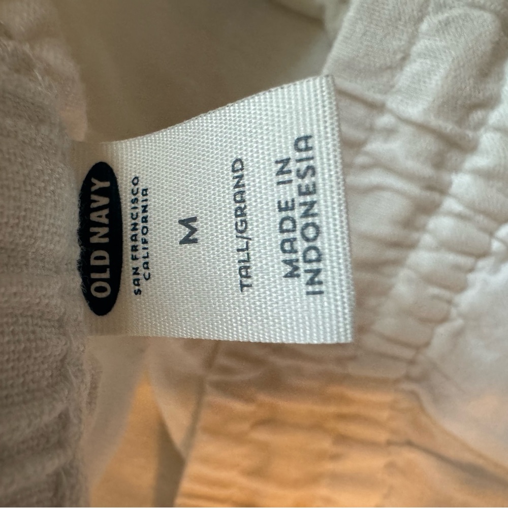 Old Navy White Linen Pants
